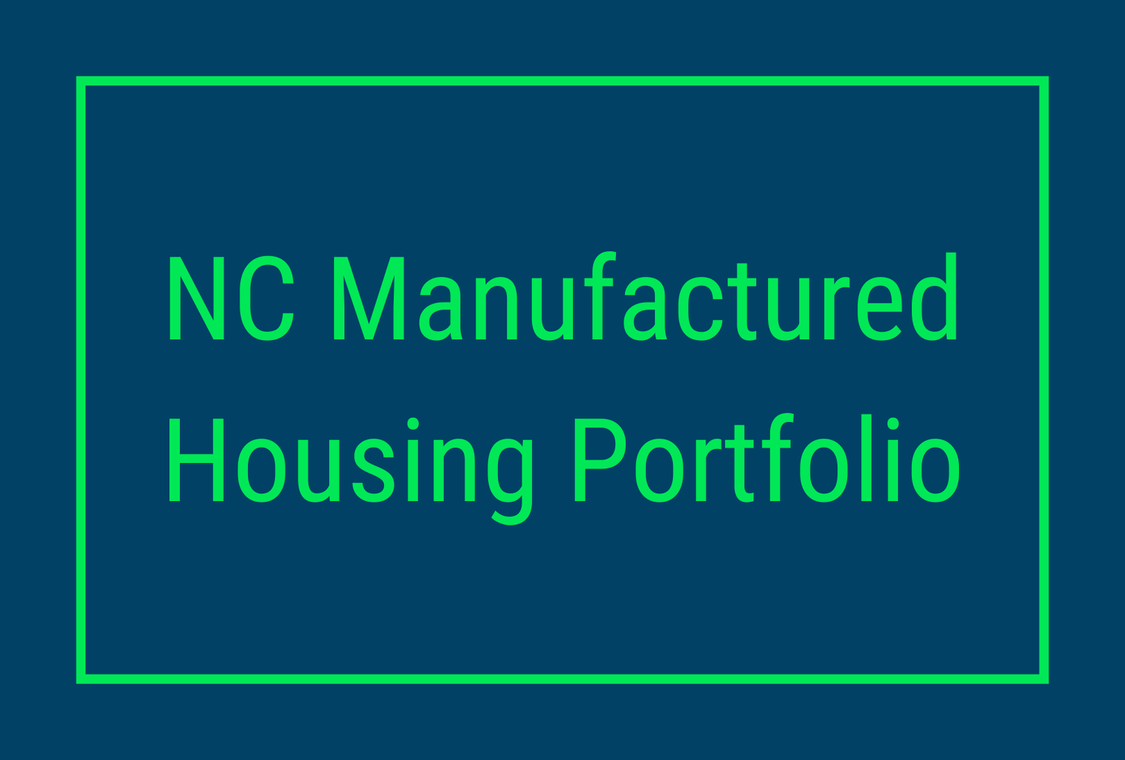 Manufactured Housing Portfolio